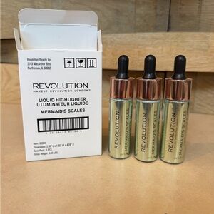 Revolution Liquid‎ Highlighter in Shimmering Mermaid. Set of 3